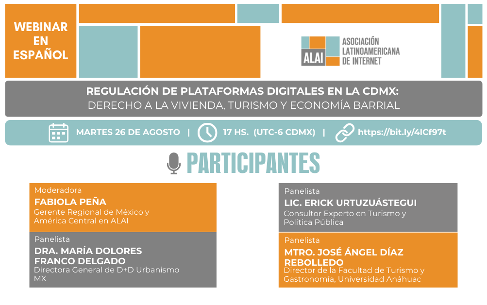 Seminario web: Regulación de Plataformas Digitales en CDMX — Derecho a la Vivienda, Turismo y Economía Barrial